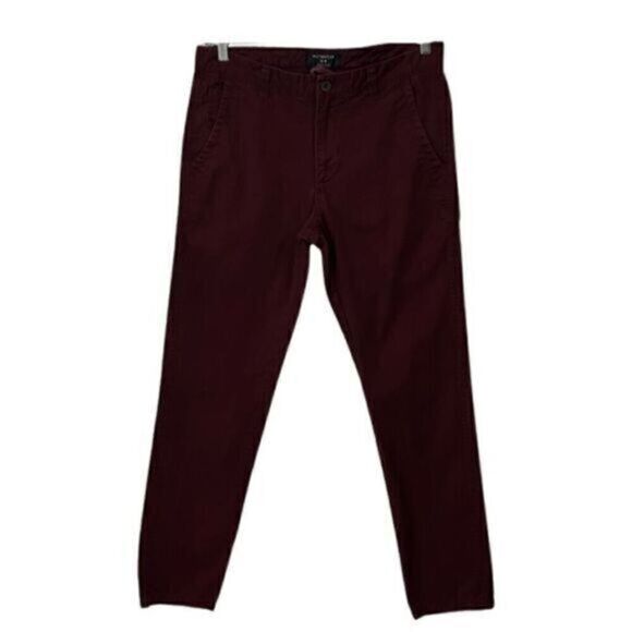 Matchstick Burgundy Slim Pants. Waist is 17.5 laying flat. 28.5 " long - Picture 1 of 5